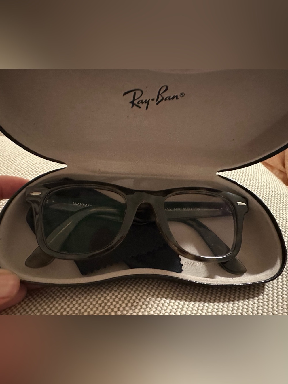 Ray-Ban Wayfarer Sunglasses - Dark Green Translucent Frame